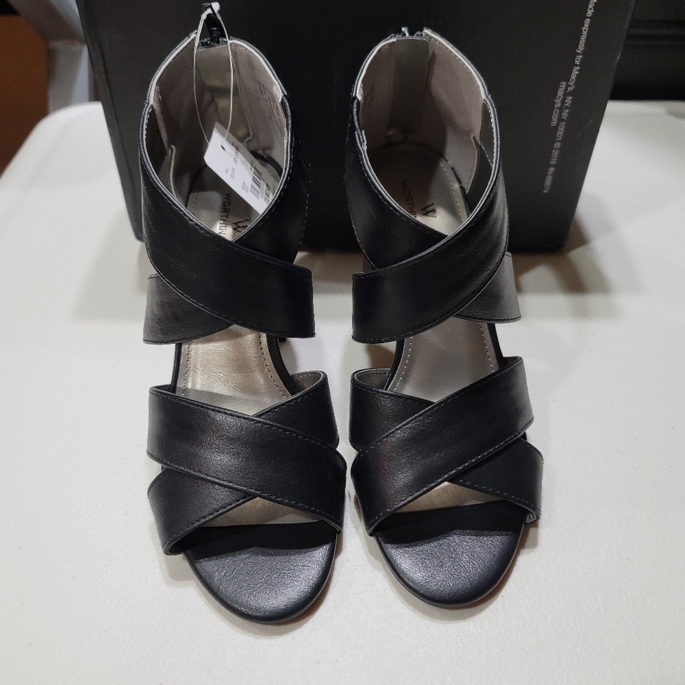 Women's Heeled Sandals, Black  – Size 7.5 M
